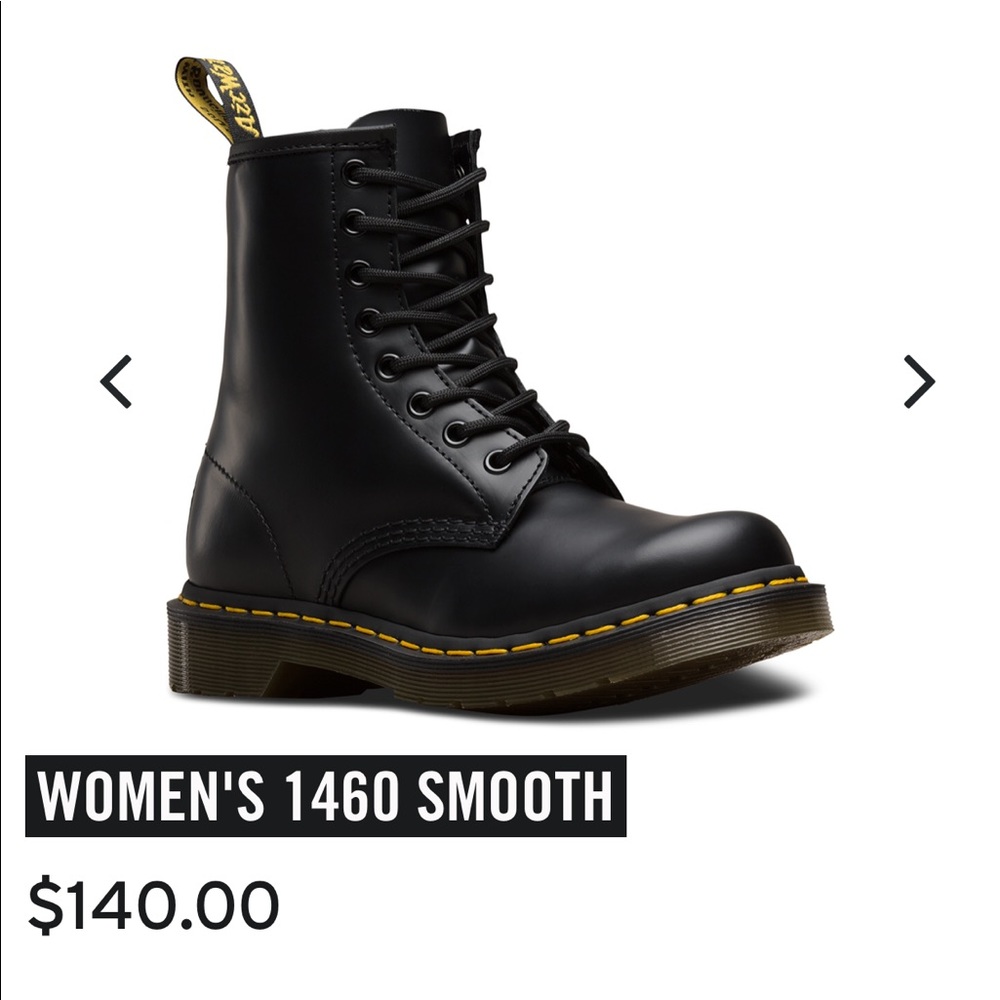 Dr. Martens black with yellow stitching